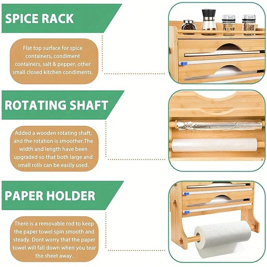 4-in-1 Bamboo Kitchen Organizer