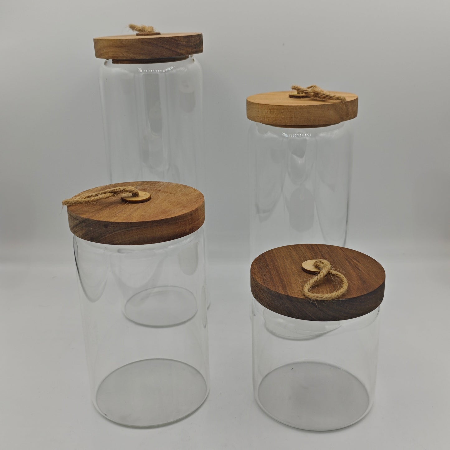 Bamboo Glass Storage Jar
