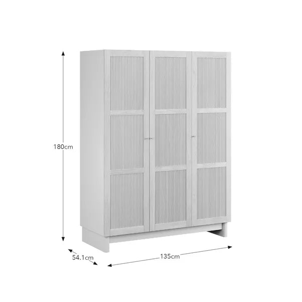 Maeva Triple Wardrobe, Light Oak Effect