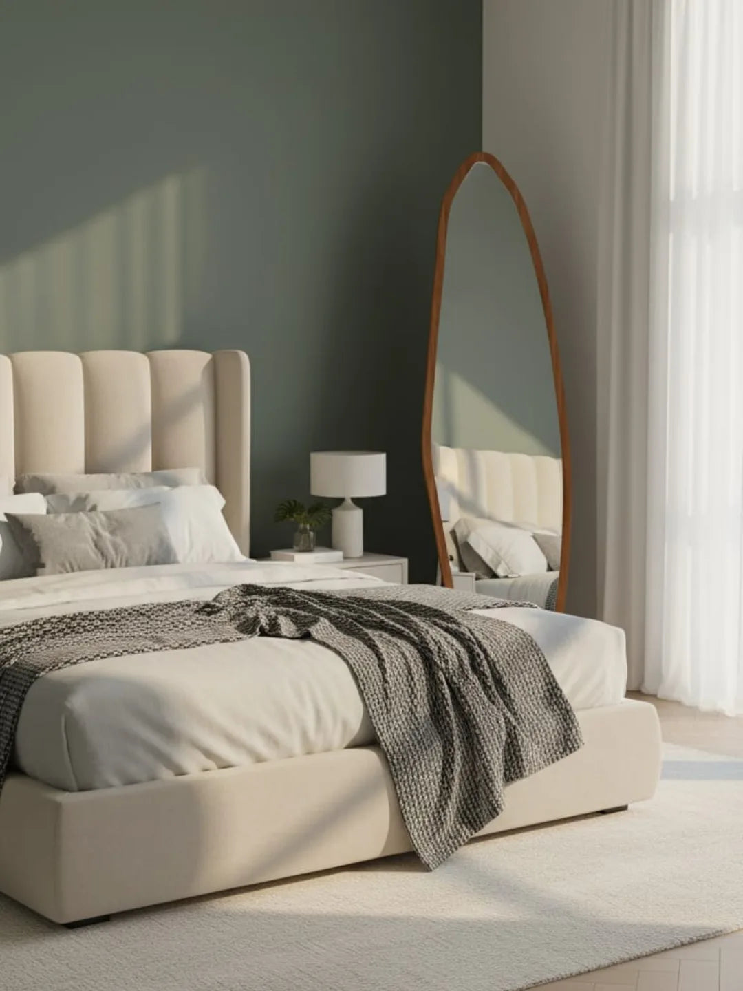 Asymmetrical Full-Length Floor Mirror