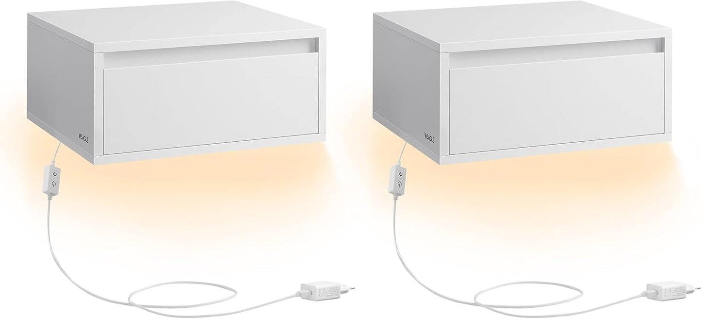 VASAGLE Bedside Table LET654W01