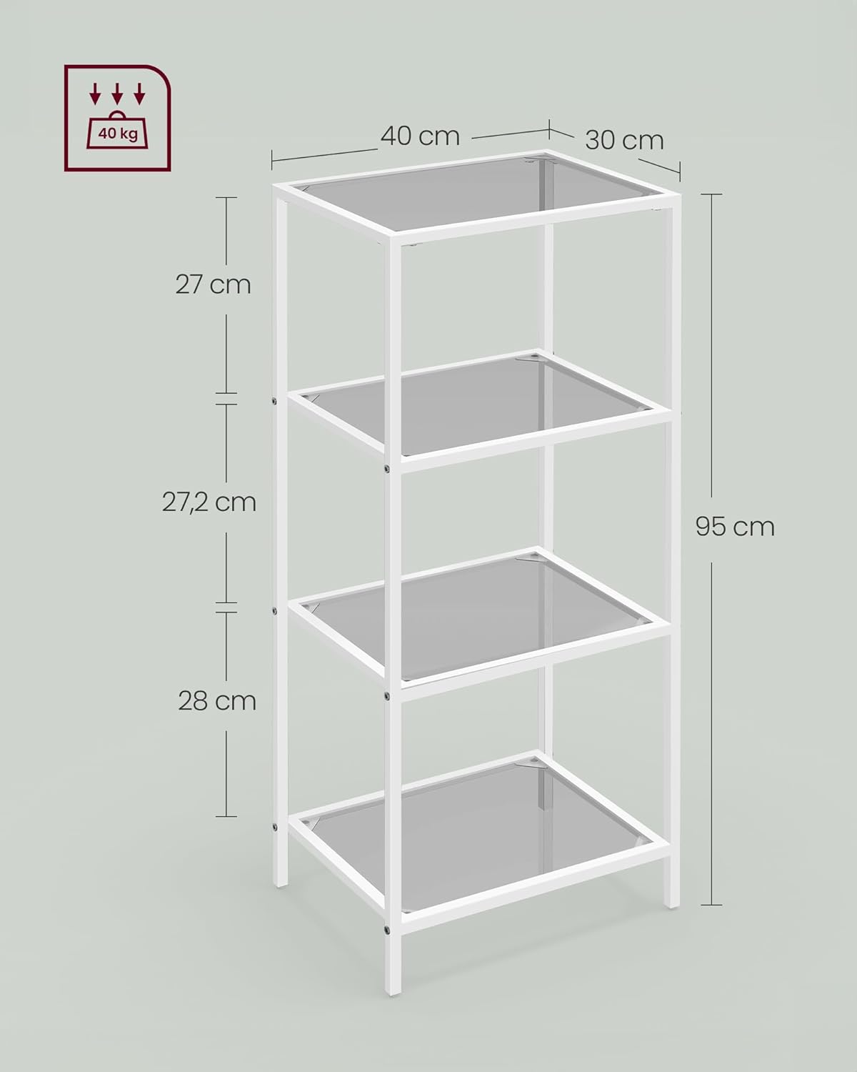 VASAGLE Bathroom Shelf
