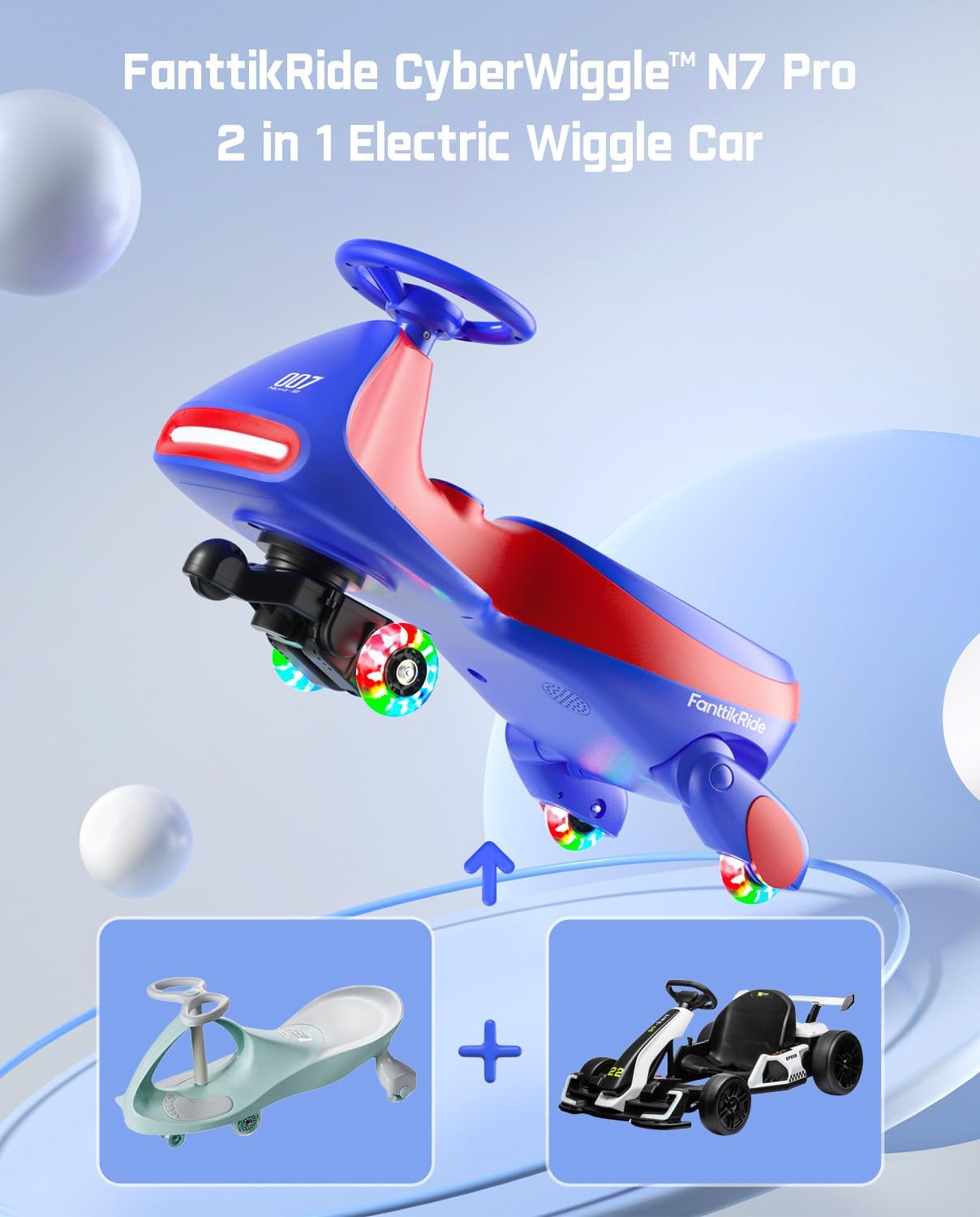 FanttikRide N7 Pro Electric Wiggle Car with Pedal