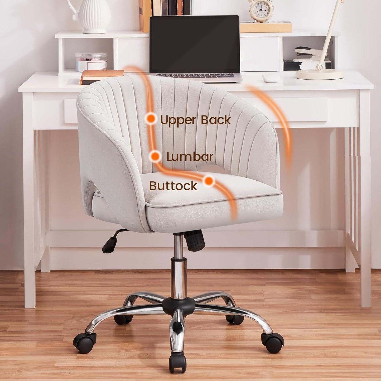 Yaheetech Velvet Vanity Desk Chair