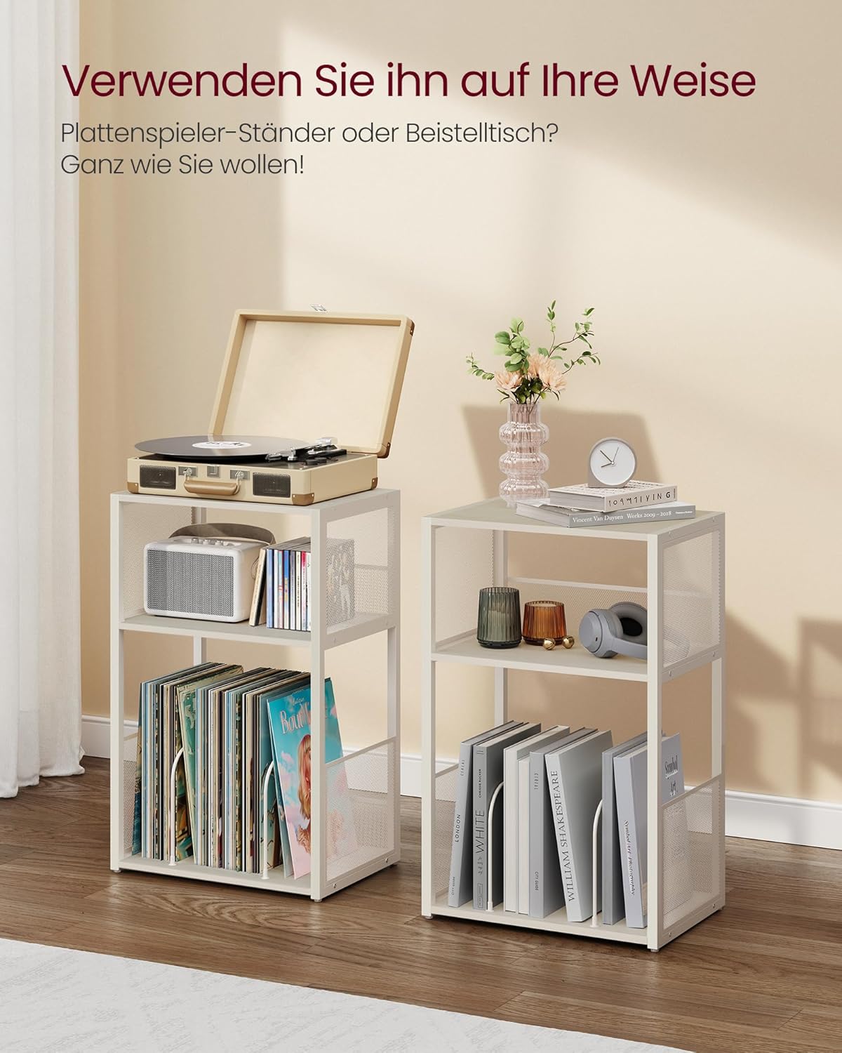 VASAGLE 3 Tier Side Table LET275W01