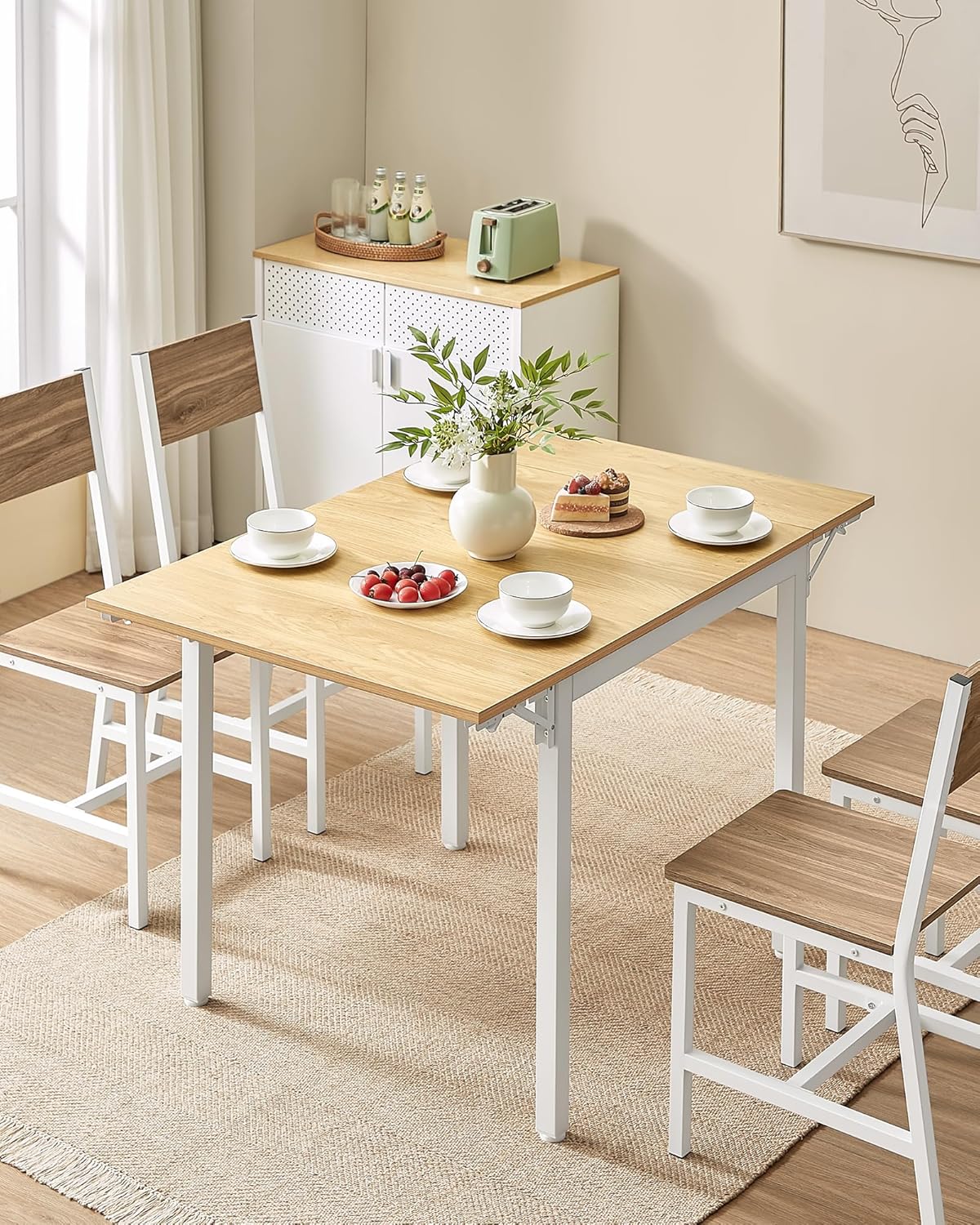 VASAGLE Folding Dining Table KDT077Y01