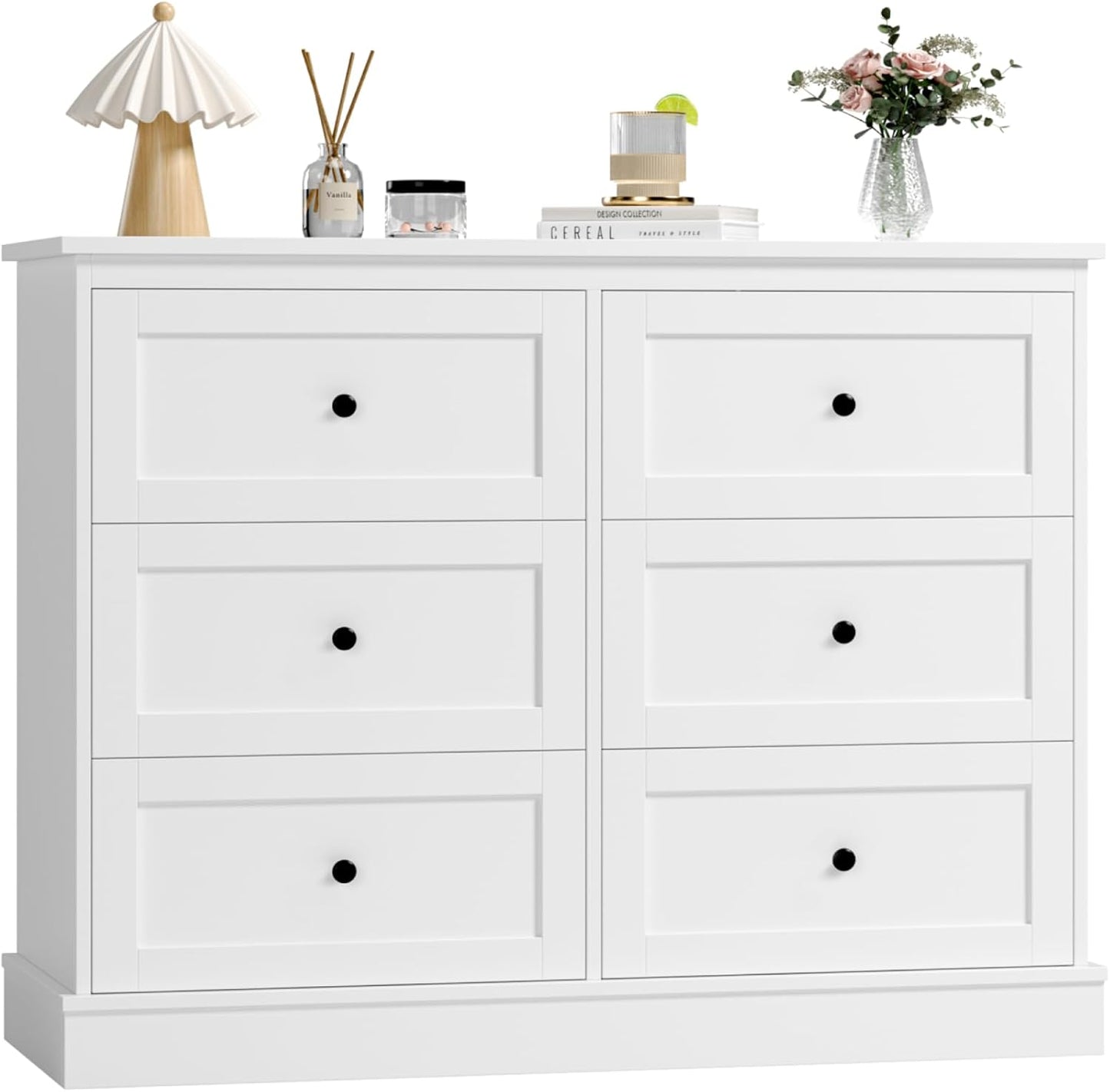 Bedroom Dresser Storage Cabinet with 6 Drawers