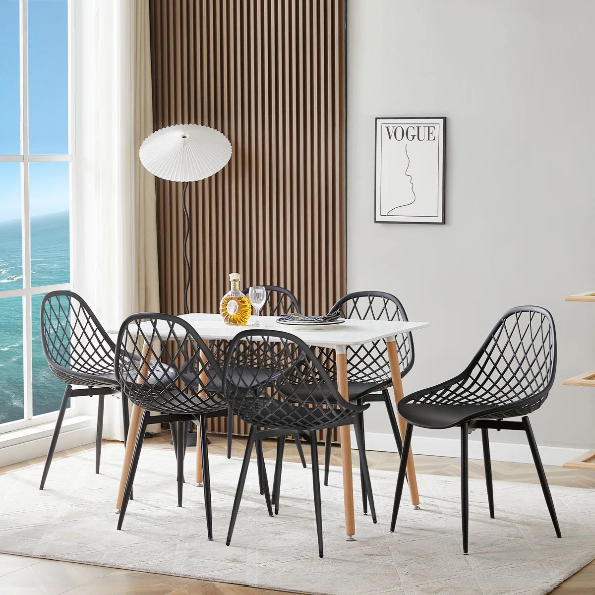 polypropylene chair with metal legs