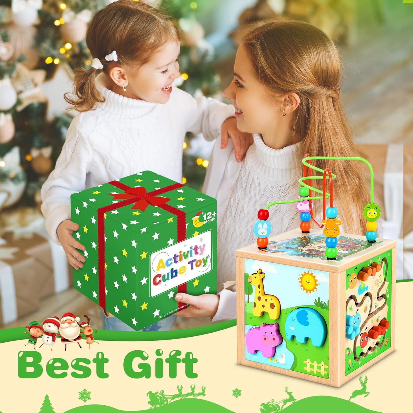 Wooden Activity Cube