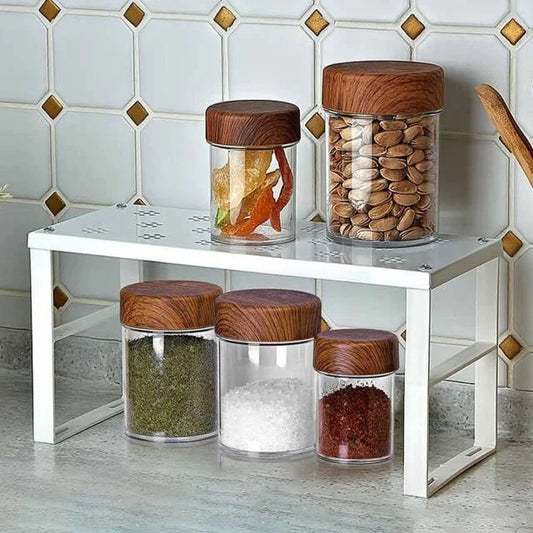 Narrow Metallic Cabinet Organizer