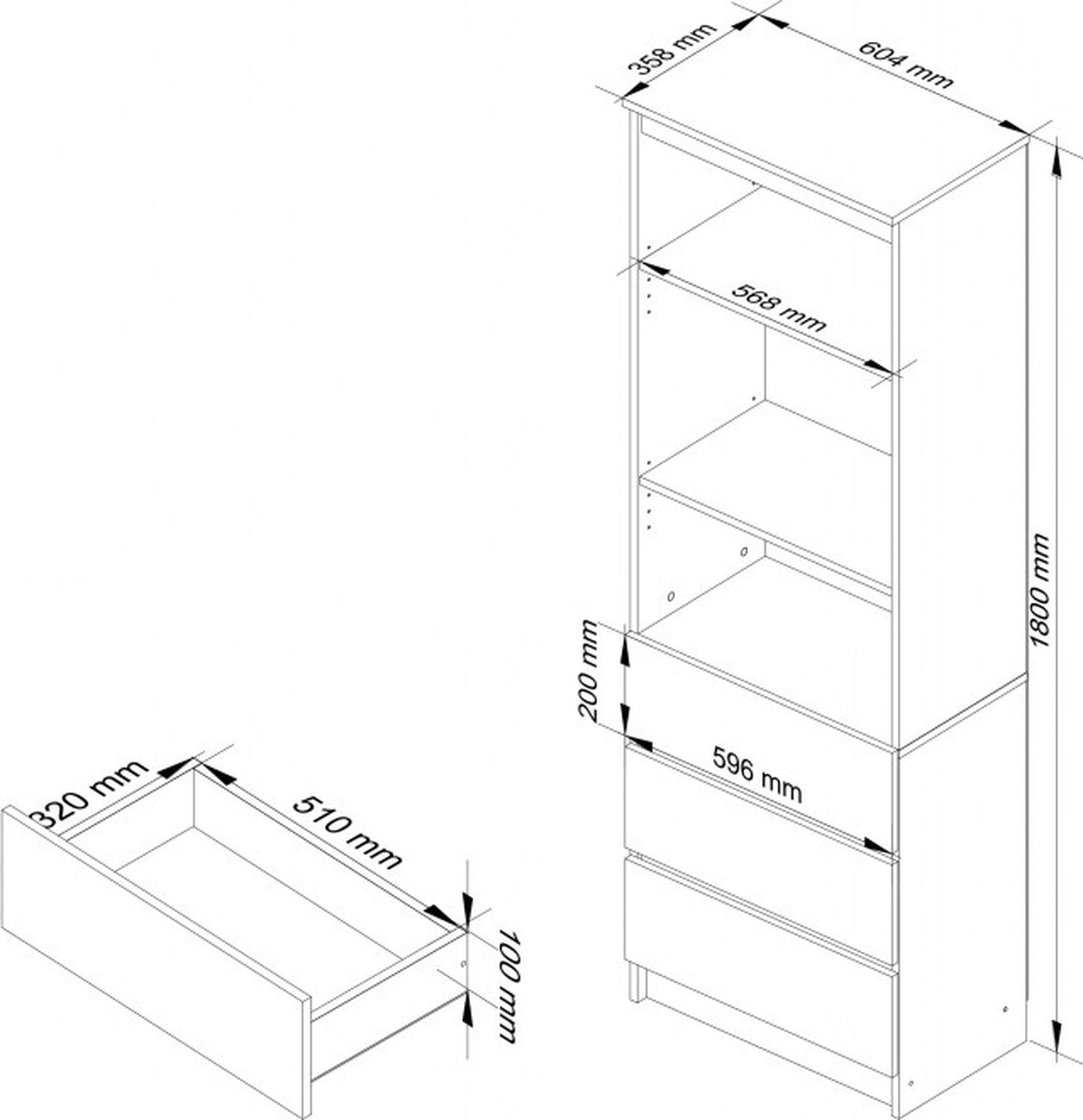 Modern Minimalist Bookcase