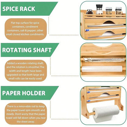 4-in-1 Bamboo Kitchen Organizer