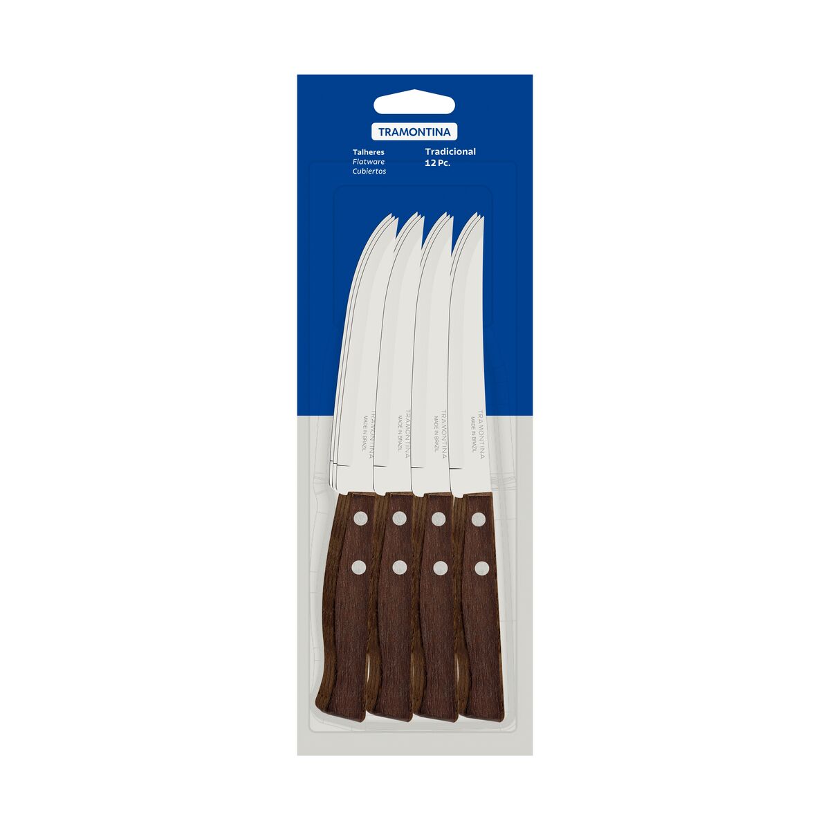 Tramontina 12-Piece Traditional Wooden Knife Set