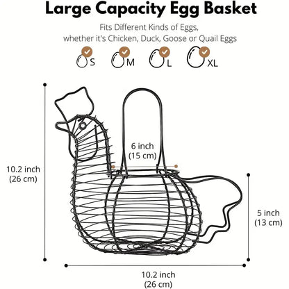 Chicken-Shaped Wire Basket