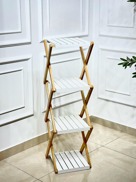 4-Tier Bamboo Folding Shelf