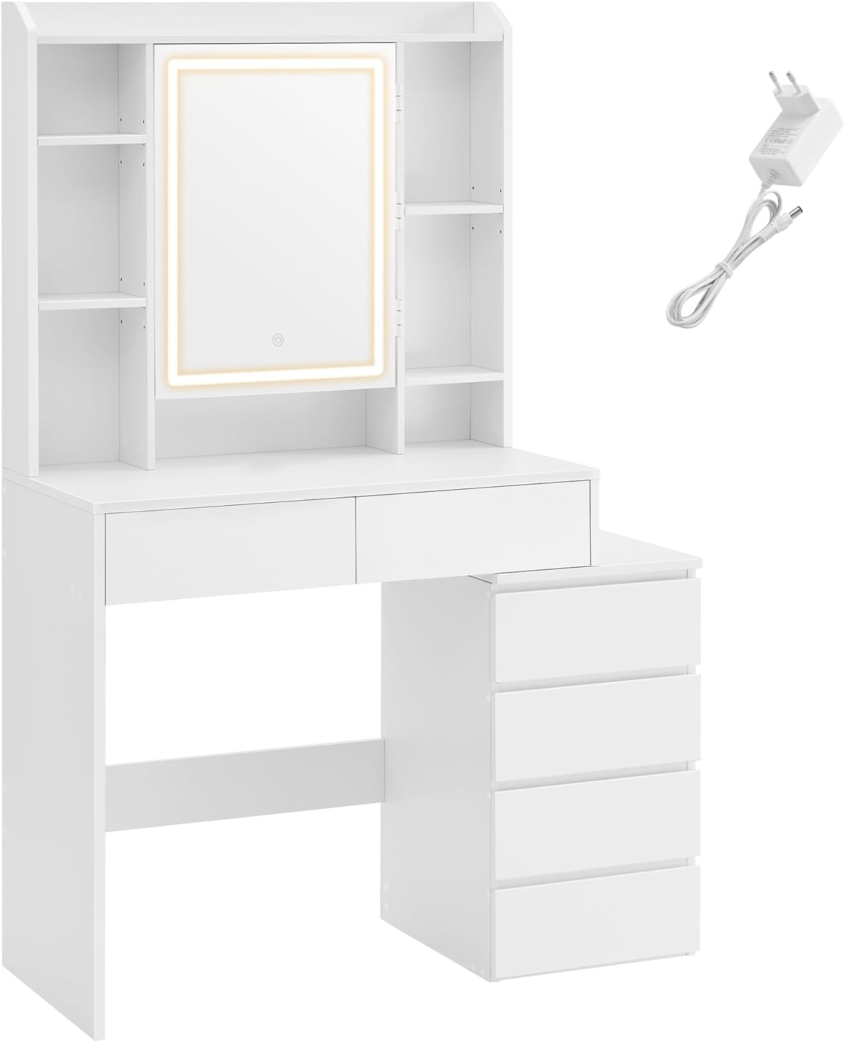 VASAGLE LED Lighting Dressing Table