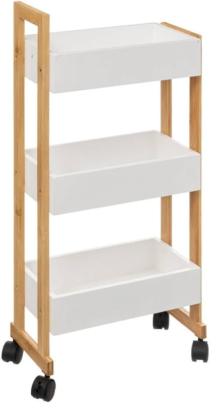 Bamboo 3-tier trolley