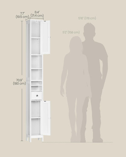 VASAGLE Tall Bathroom Cabinet (BBC765W01)