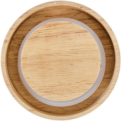 Ceramic Food Storage Jar with Wooden Lid