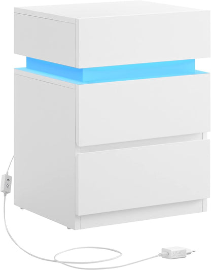 VASAGLE bedside table with LED lighting