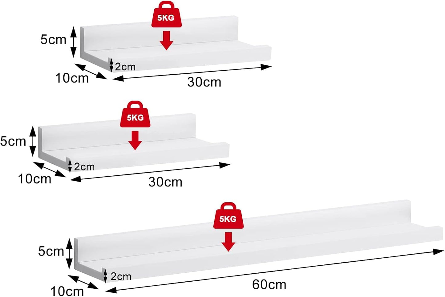 WOLTU Set of 3 Modern Holder