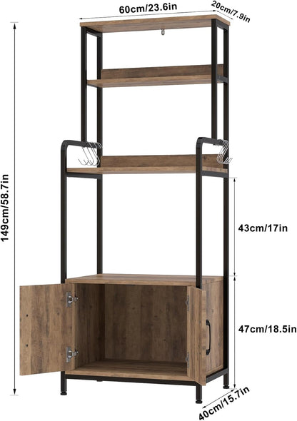 5 Tier Storage Unit with 8 Hooks