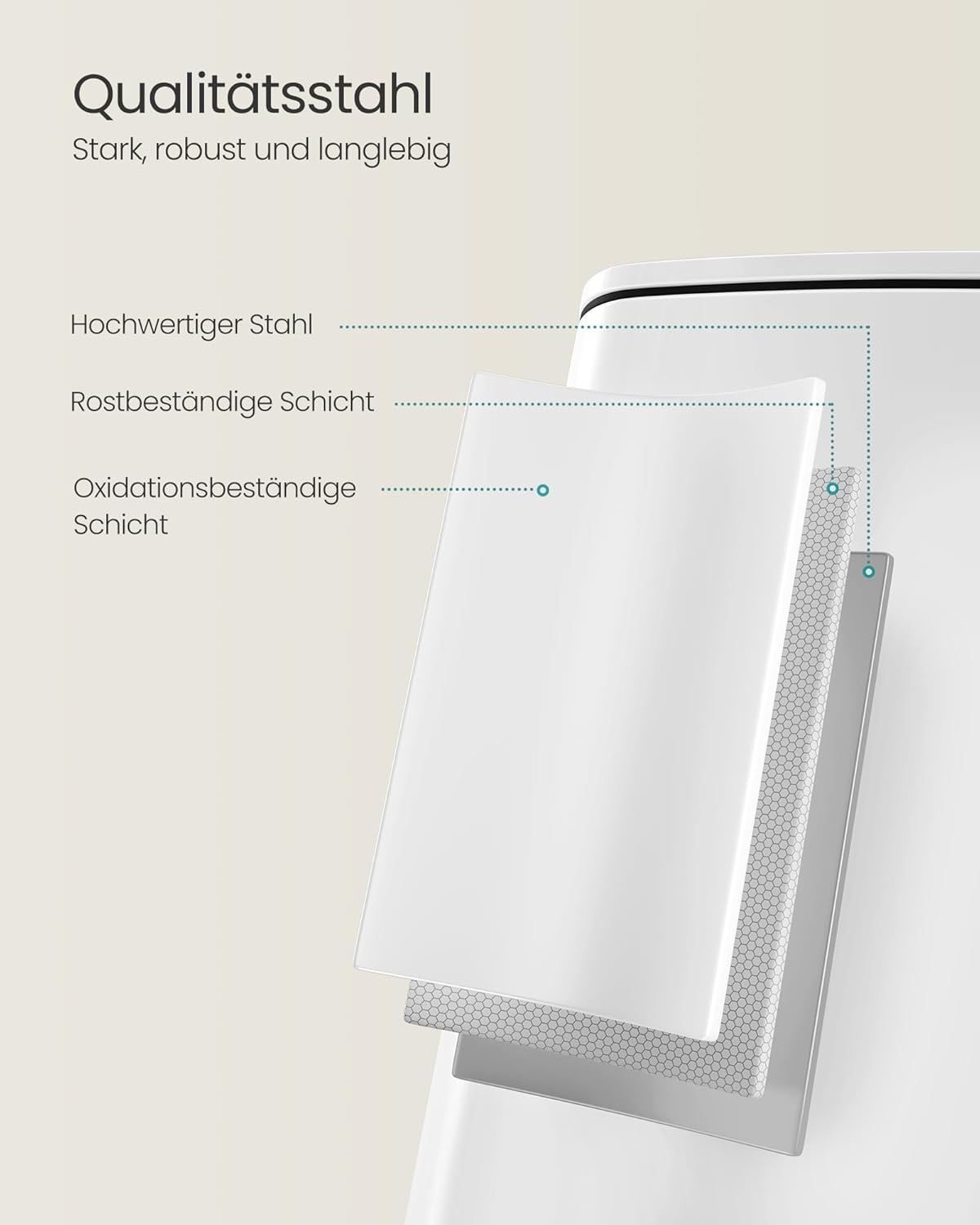 SONGMICS Kitchen Waste Bin LTB592W02