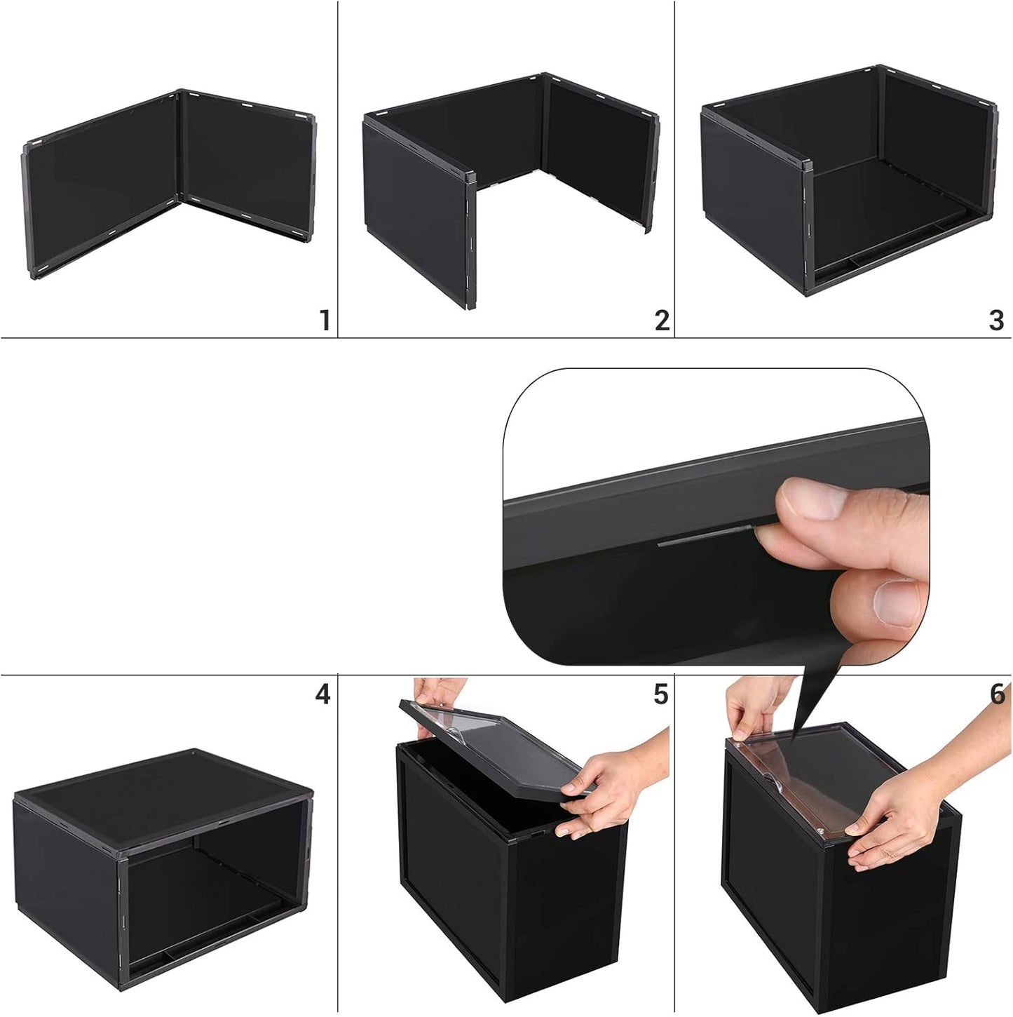 SONGMICS Set of 6 Shoe Boxes LSP06CB