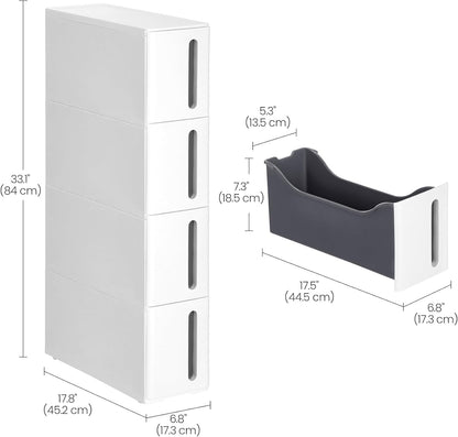 SONGMICS Storage Tower on Wheels KFR008G01