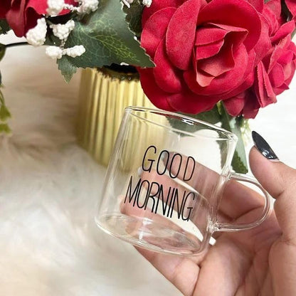 Set of 6 Clear Glass Cup