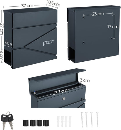 SONGMICS Wall Mounted Post Box GMB051G02