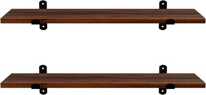 SONGMICS Set of 2 Floating Shelves LWS04NB
