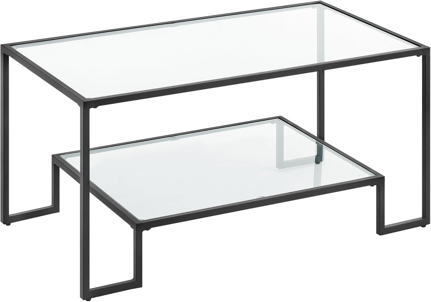 VASAGLE Glass Coffee Table LGT033B61
