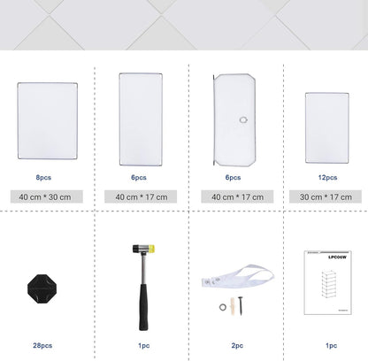 Songmics 6 Cube Interlocking Shoe Rack LPC06W