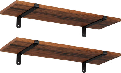 SONGMICS Set of 2 Floating Shelves LWS04NB