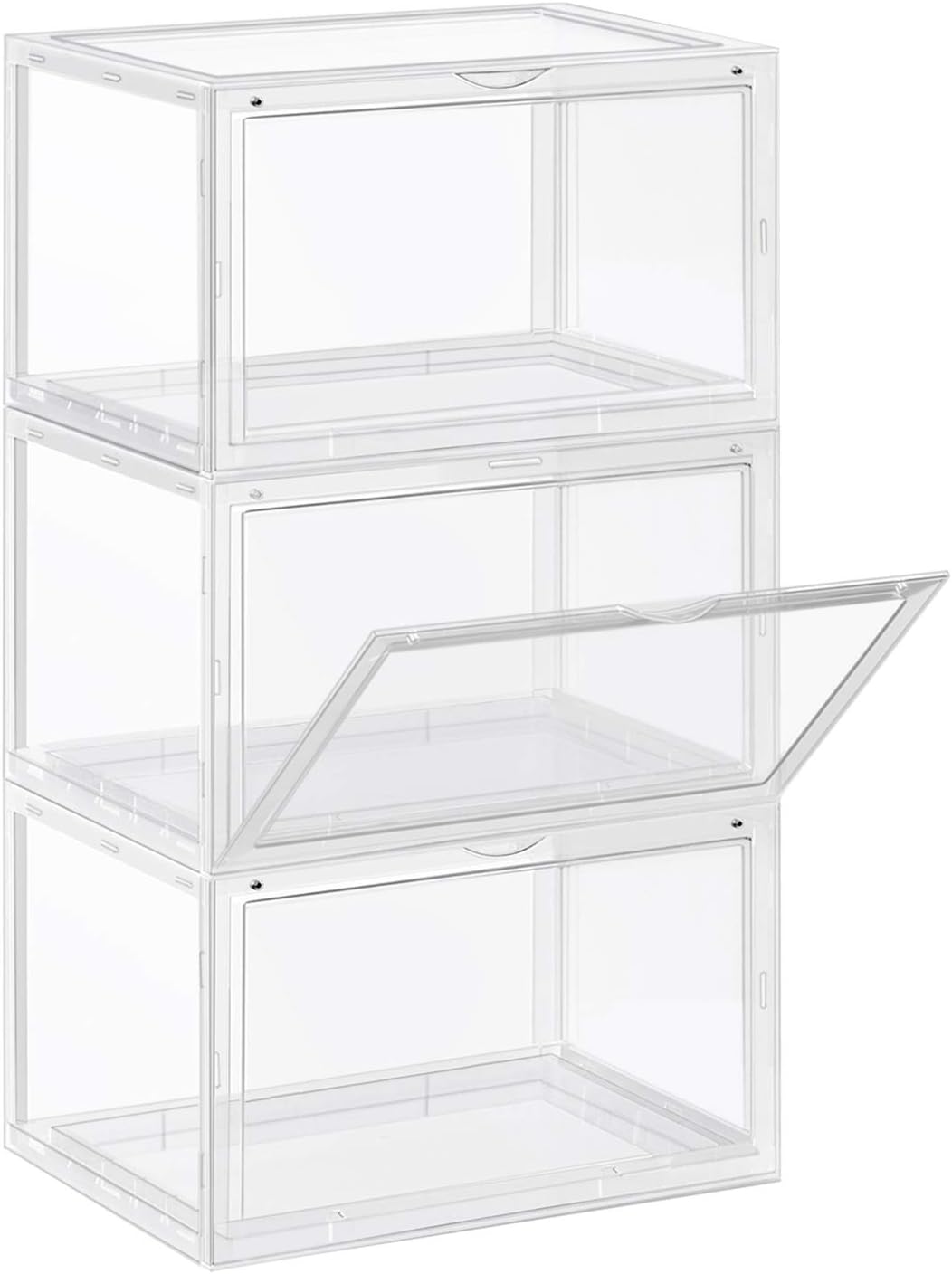 SONGMICS Set of 3 Shoe Boxes LSP03CW