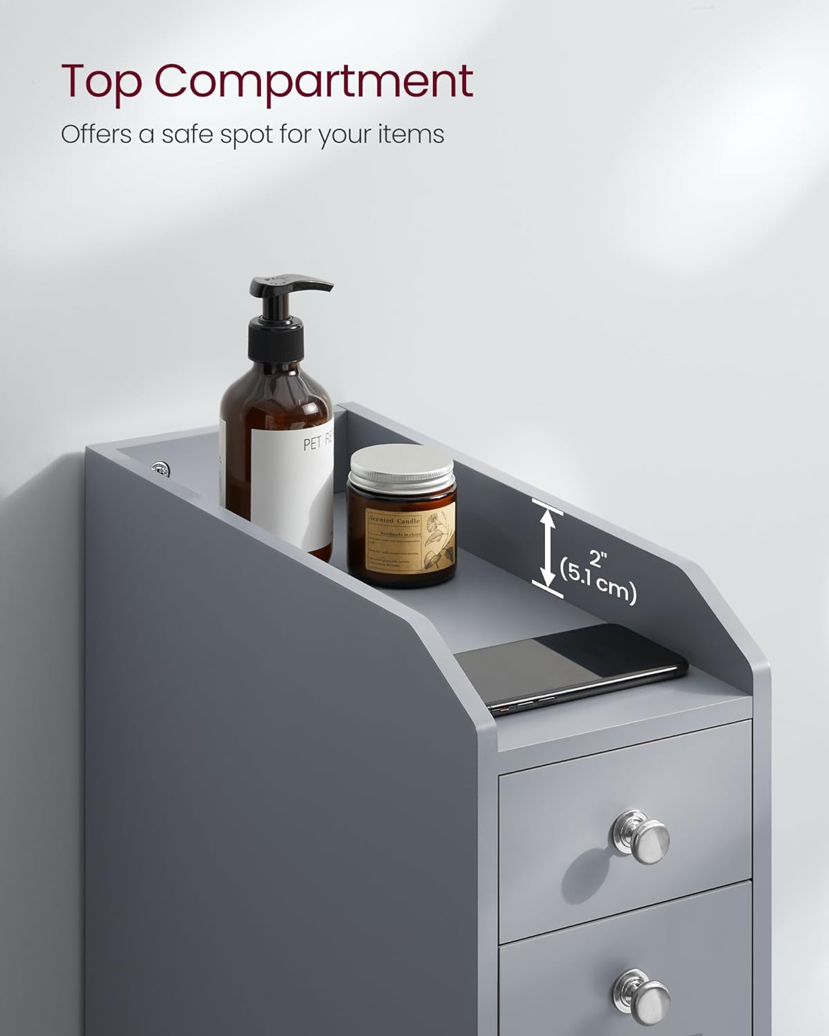 VASAGLE Small Bathroom Cabinet BBC847G02