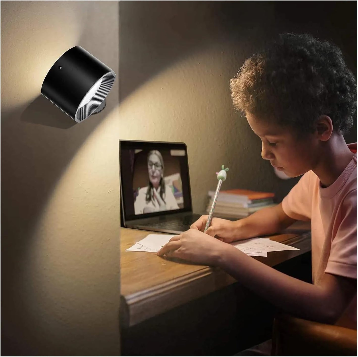 Touch & Remote Control Indoor Wireless Rechargeable Wall Lamp