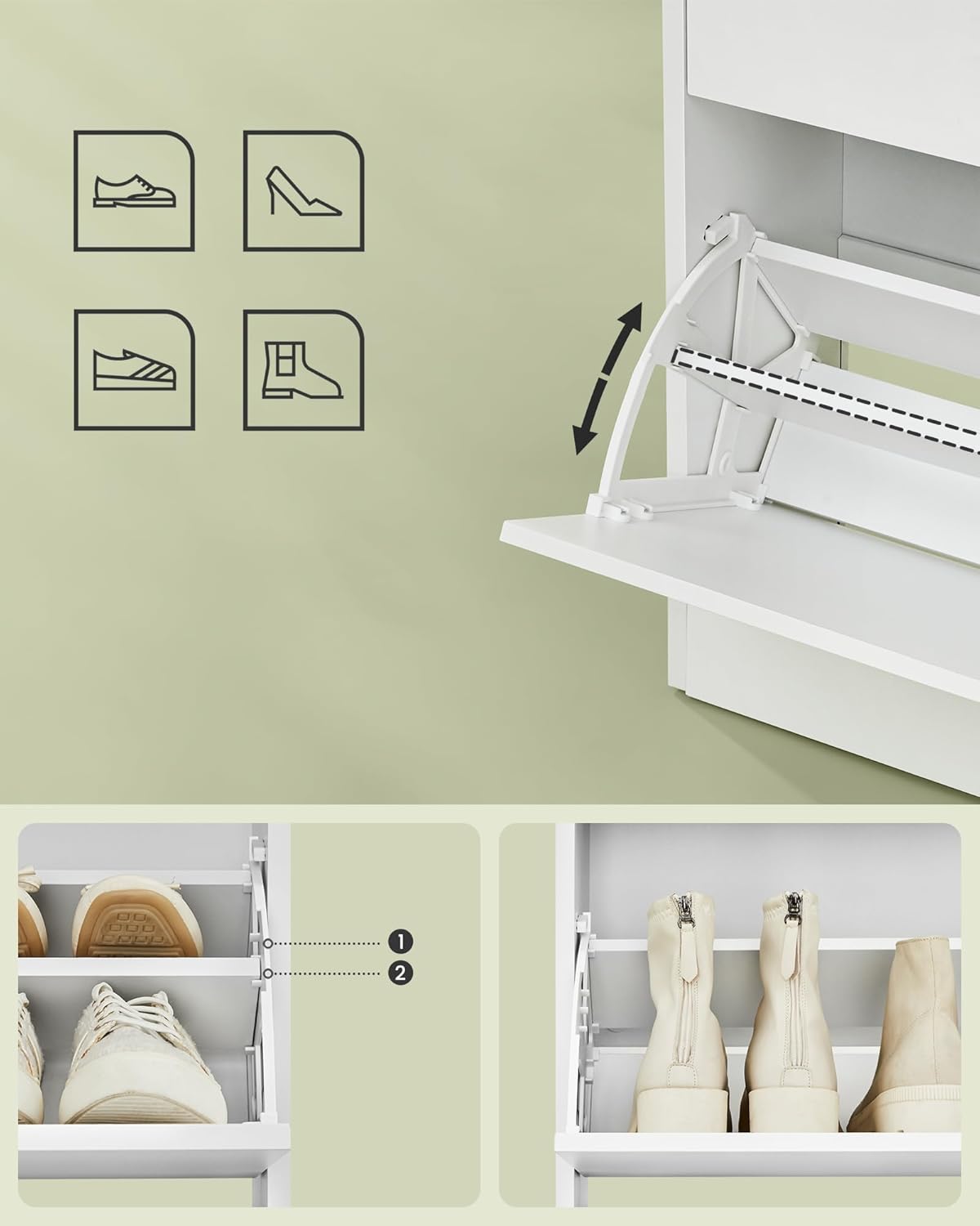 VASAGLE Shoe Cabinet