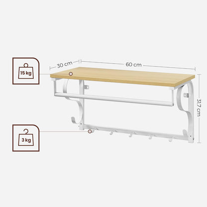 VASAGLE Wall Mounted Coat Rack LCR11WY