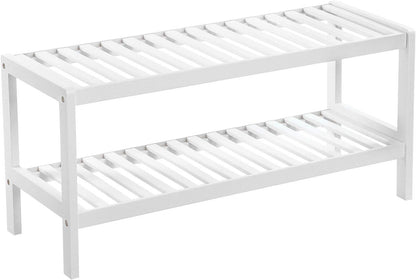 SONGMICS 2 Tier Bamboo Shoe Rack (LBS02WT)