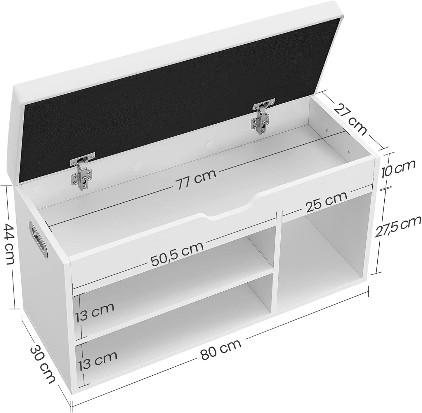VASAGLE Padded Shoe Bench LHS030W