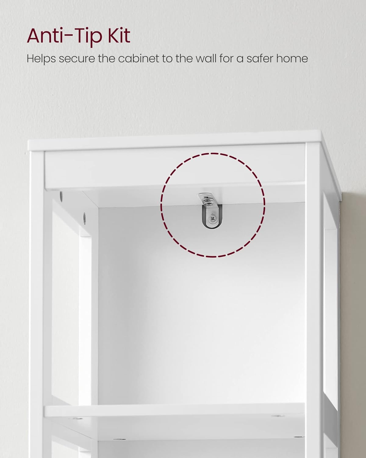 VASAGLE Bathroom Floor Cabinet (BBC66WT)