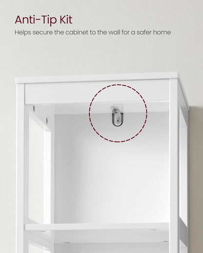VASAGLE Bathroom Floor Cabinet (BBC66WT)