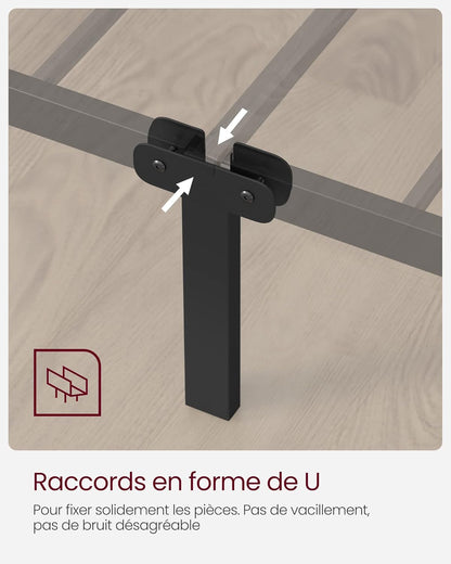 VASAGLE Bed with Metal Base RMB063B01