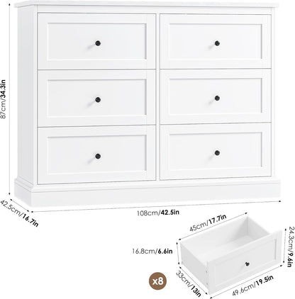 Modern Double Chest with Deep Drawers