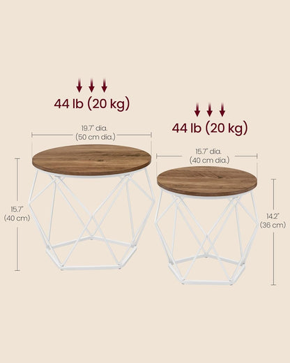 VASAGLE Set of 2 Coffee Table LET040K41