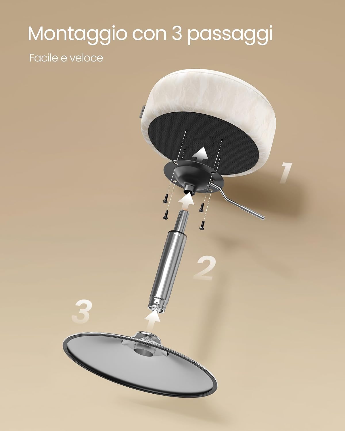 VASAGLE Makeup Stool (LJB120W01)