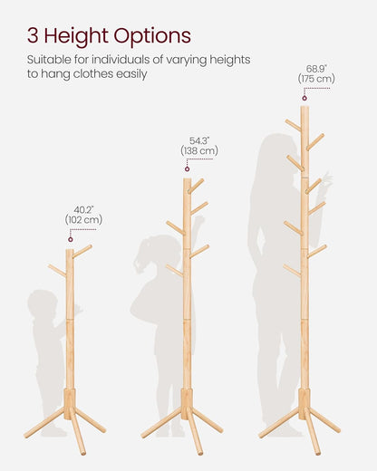 VASAGLE Wooden Coat Stand RCR004N01