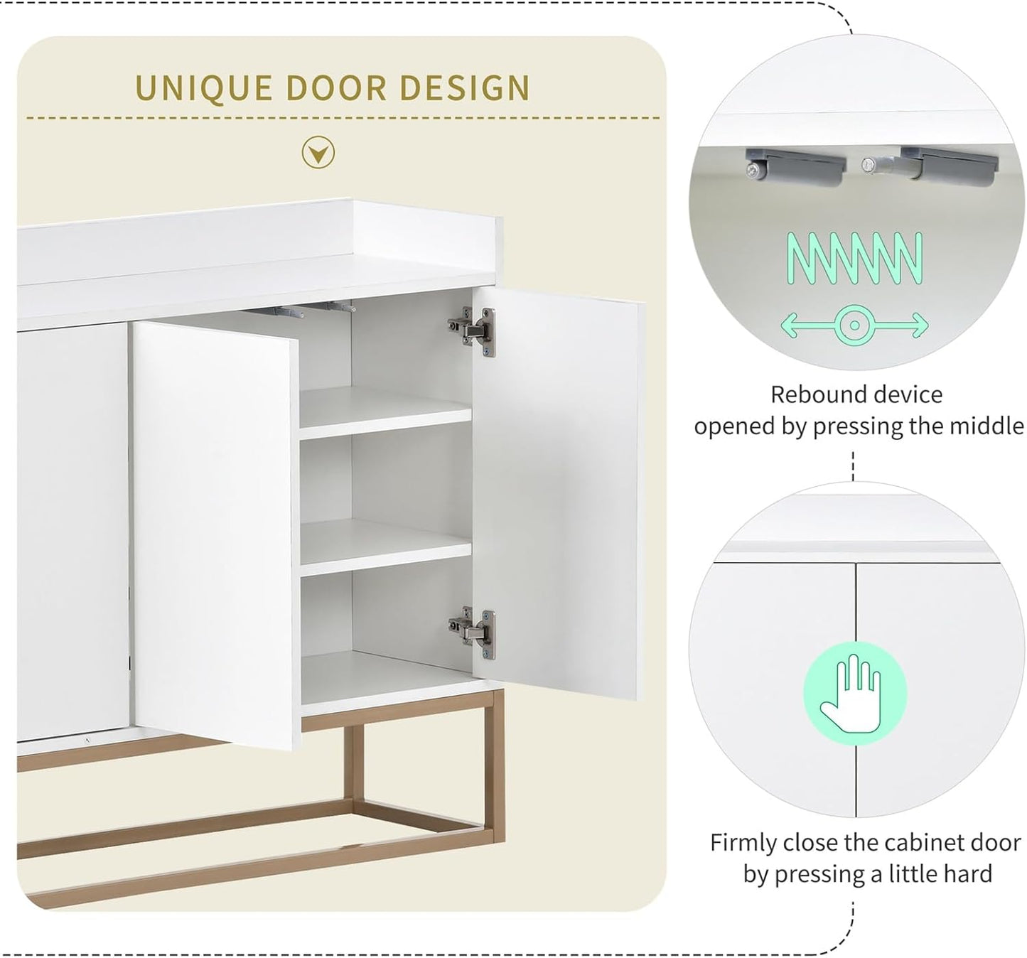 Modern Sideboard Elegant Buffet Cabinet